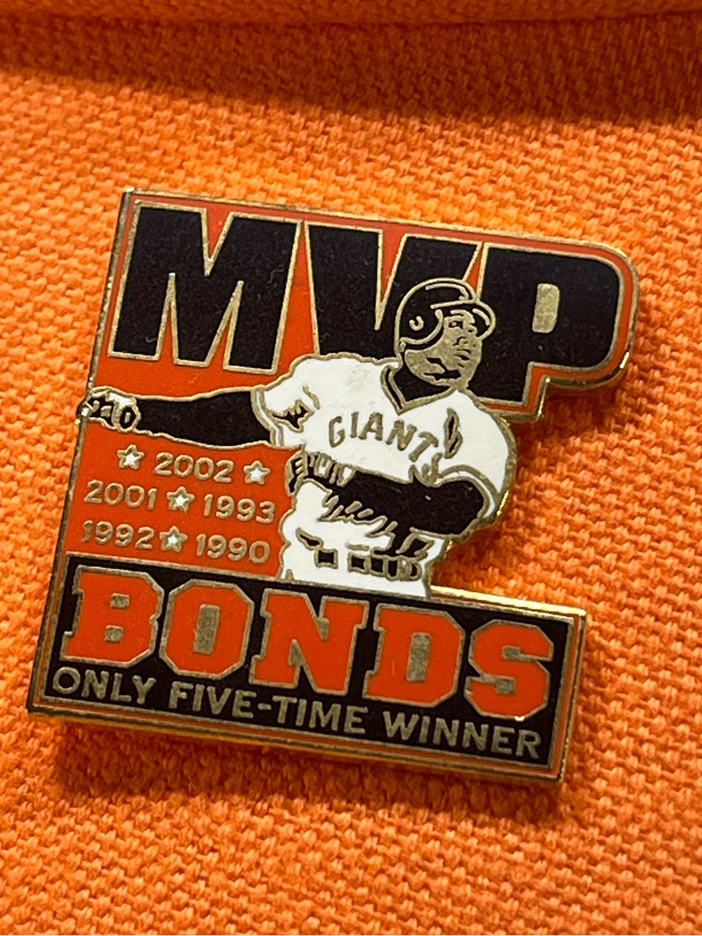 San Francisco Giants Visor Hat w/ Barry Bonds MVP & Until There's A Cure Pins